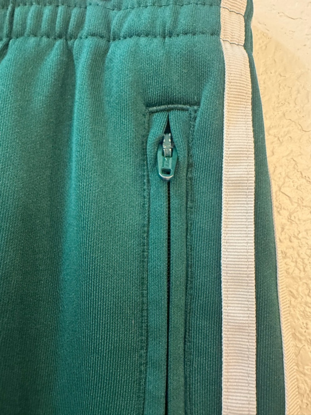 adidas Superstar Original Green Track Pants with White Side Stripes - Picture 9 of 13